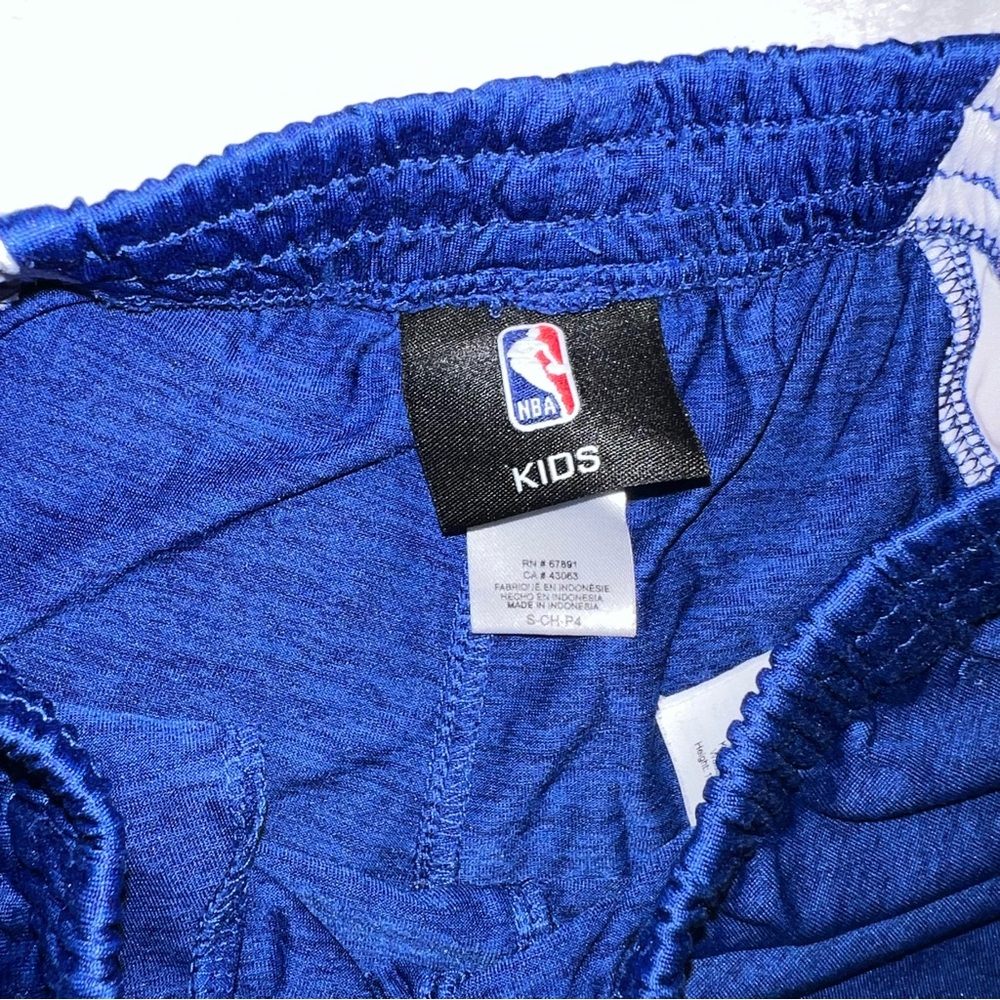 NBA Boy’s Knicks Blue and Orange Athletic Shorts - Picture 3 of 3